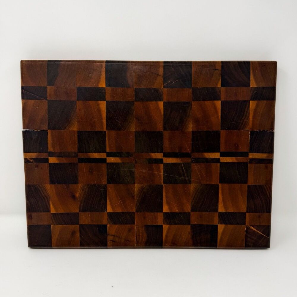 Handmade End Grain Wood Cutting Board Butcher Block Charcuterie Serving Board